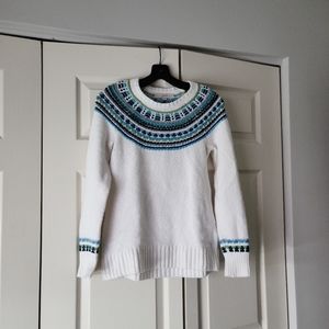 Loft blue and white sweater size xs